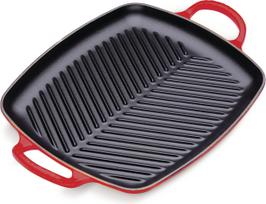 Le Creuset Grilio plokštė Signature kvadratinės formos vyšninės spalvos 30 cm