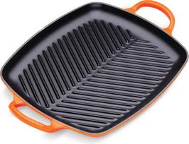 Le Creuset Grilio plokštė Signature kvadratinės formos liepsnojančios oranžinės spalvos 30 cm