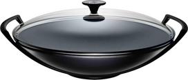 Le Creuset Wok Tradition Collection su stikliniu dangteliu juodos spalvos 36 cm