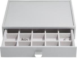 Stackers Papuošalų dėžutė Stackers Pebble 20 skyrių su stalčiumi akmens pilka classic