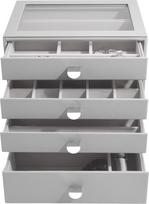 Stackers Papuošalų dėžutė Stackers Pebble su 4 stalčiais akmens pilka classic