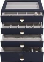 Stackers Papuošalų dėžutė Stackers Pebble su 4 stalčiais mėlynos spalvos classic