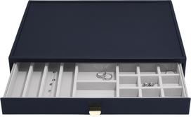 Stackers Papuošalų dėžutė Stackers Pebble 19 dalių su stalčiumi mėlynos spalvos supersize