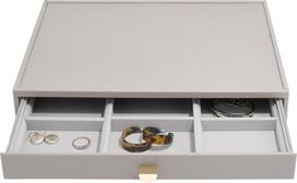 Stackers Papuošalų dėžutė Stackers 9 skyrių su stalčiumi taupe spalvos supersize