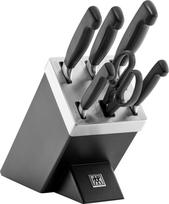 Zwilling Savaime galandantis 5 peilių ir žirklių laikiklis Four Star juodos spalvos