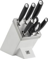 Zwilling Savaime galandantis 5 peilių ir žirklių laikiklis All Star baltas blokas sidabro spalvos