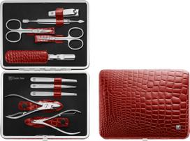 Zwilling Manikiūro reikmenys Classic Inox dėkle raudonos spalvos 10 komp.