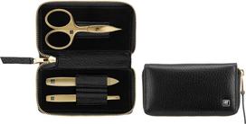 Zwilling Manikiūro reikmenys Twinox Gold Edition su žirklėmis odiniame dėkle 3 komp.