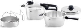 Fissler Greitpuodis Vitavit Premium su papildoma keptuve, perforuotu įdėklu ir metaliniu dangčiu 4,5 l