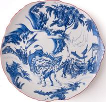 Seletti Pietų lėkštė Diesel Classics on Acid Blue Chinoiserie 28 cm
