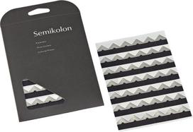 Semikolon Kampiniai lipdukai nuotraukoms Semikolon sidabro spalvos