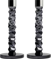 Orrefors Žvakidės klasikinėms žvakėms Carat antracito spalvos 24,2 cm 2 vnt.