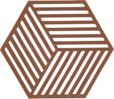 Zone Denmark Padėklas karštiems indams Hexagon terakota spalvos