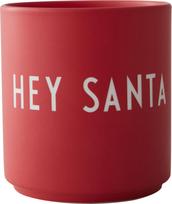 Design Letters Puodelis Favourite Xmas Hey Santa raudonos spalvos