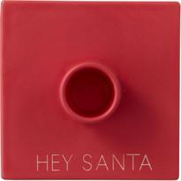 Design Letters Žvakidė klasikinei žvakei Xmas Hey Santa raudonos spalvos