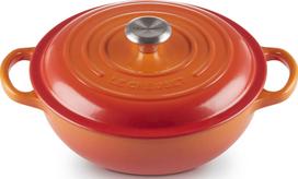 Le Creuset Puodas Signature liepsnojančios oranžinės spalvos 22 cm