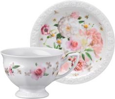 Rosenthal Kavos puodelis Maria Rožė su lėkštute 180 ml
