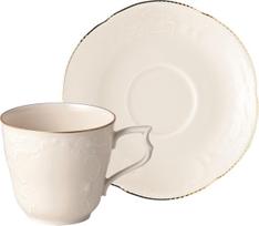 Rosenthal Kavos puodelis Sanssouci Elf Gold su lėkštute 210 ml