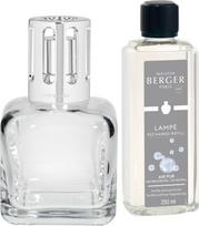 Maison Berger Paris Katalizinė lempa Ice Cube su kvapų neutralizatoriumi Air Pur skaidraus paviršiaus