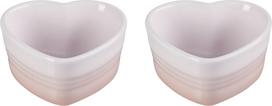 Le Creuset Kepimo ir serviravimo formos Heart šviesiai rožinės spalvos 300 ml 2 vnt.