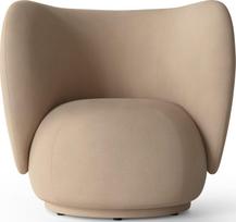 Ferm Living Fotelis Rico Brushed smėlio spalvos