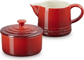 Le Creuset Pieno ąsotis ir cukraus indas Signature vyšnių spalvos 2 komp.
