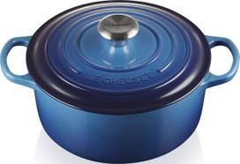 Le Creuset Kepimo indas Signature sodrios mėlynos spalvos 24 cm