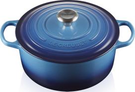 Le Creuset Kepimo indas Signature sodrios mėlynos spalvos 26 cm