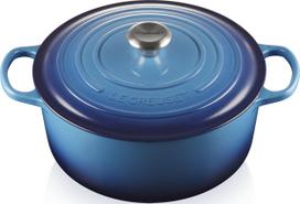 Le Creuset Kepimo indas Signature sodrios mėlynos spalvos 28 cm
