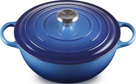 Le Creuset Puodas La Marmite Signature sodrios mėlynos spalvos 26 cm