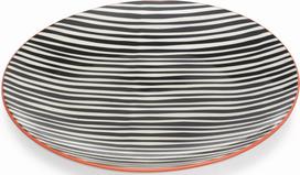 Zafferano Pietų lėkštė Tue juodos ir baltos spalvos 26,5 cm