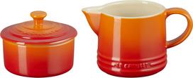 Le Creuset Pieno ąsotis ir cukraus indas Signature liepsnojančios oranžinės spalvos 2 komp.