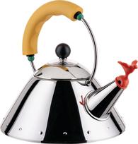 Alessi Virdulys su švilpuku 9093 Alessi geltona rankenėlė 1 l