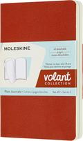 Moleskine Sąsiuviniai be linijų Moleskine Volant oranžinis ir žydras P 2 vnt.