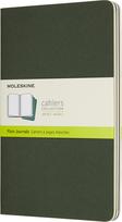 Moleskine Sąsiuviniai be linijų Moleskine Cahier miško žalios spalvos L 3 vnt.