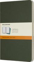 Moleskine Sąsiuviniai su linijomis Moleskine Cahier miško žalios spalvos L 3 vnt.