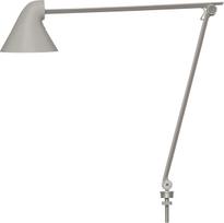 Louis Poulsen Stalo lempa NJP LED 3000 K su 40 cm skersmens stalviršio tvirtinimo priedu šviesiai pilkos spalvos