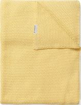 Marc O'Polo Pledas Nordic Knit pagamintas iš organinės medvilnės geltonos spalvos 130 x 170 cm
