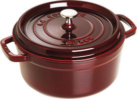 Staub Puodas La Cocotte iš ketaus tamsiai raudonos spalvos 3,8 l