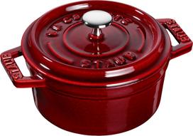 Staub Puodas Mini Cocotte iš ketaus tamsiai raudonos spalvos 250 ml