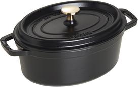 Staub Puodas La Cocotte ovalo formos iš ketaus juodos spalvos 2,35 l