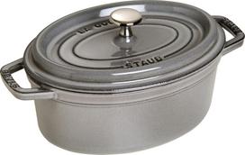 Staub Puodas La Cocotte ovalo formos iš ketaus grafito spalvos 2,35 l