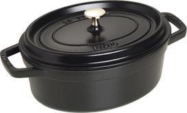 Staub Puodas La Cocotte ovalo formos iš ketaus juodos spalvos 3,2 l