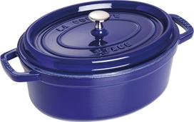 Staub Puodas La Cocotte ovalo formos iš ketaus mėlynos spalvos 4,2 l