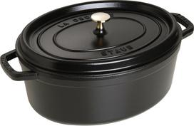 Staub Puodas La Cocotte ovalo formos iš ketaus juodos spalvos 6,7 l