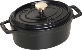 Staub Puodas La Cocotte ovalo formos iš ketaus juodos spalvos 600 ml