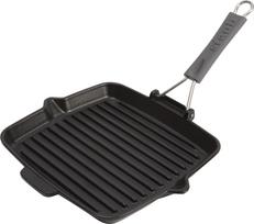 Staub Grilio keptuvė Staub kvadratinės formos ketaus juodos spalvos 24 cm