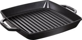 Staub Grilio keptuvė Staub kvadratinės formos ketaus su dvejomis rankenomis juodos spalvos 28 cm