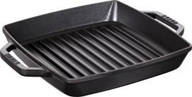 Staub Grilio keptuvė Staub kvadratinės formos ketaus su dvejomis rankenomis juodos spalvos 23 cm