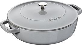 Staub Keptuvė Staub gilios formos su dvejomis rankenomis ir dangčiu grafito spalvos 28 cm